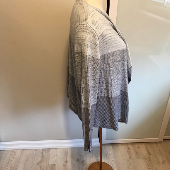 Lou & Grey Women’s Open Knit Cardigan Blue/Grey -L - Picture 3 of 4